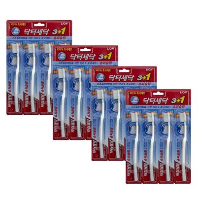LION 닥터세닥슈퍼슬림칫솔 3+1 x 4개(WB6CCA5)