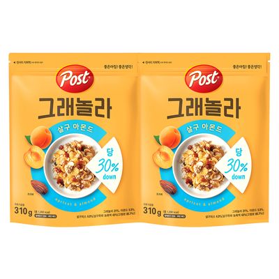 포스트 저당 그래놀라 살구 아몬드 310g 2개