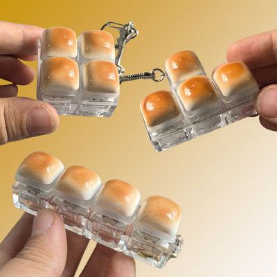 피젯 키보드 캐러멜빵 딸깍이 톡톡이 키캡 토이 키링