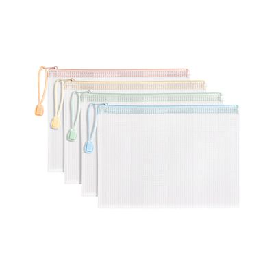 델리 파스텔 다용도 메쉬 지퍼 파우치 A5 (색상랜덤)