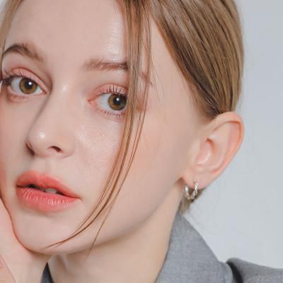 제이로렌 두줄 꼬임 스터드 링귀걸이 M03779