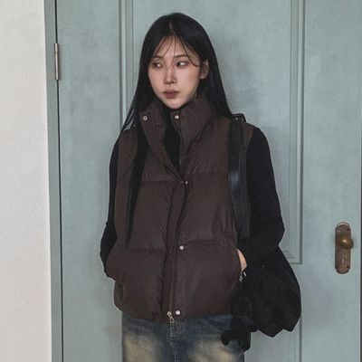 여성 가을 겨울 베이직 기본 패딩 조끼