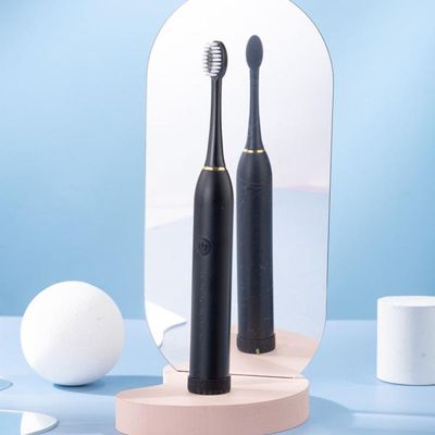 충전식 스마트 6단 전동칫솔 칫솔모 4개 블랙 P514