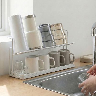 2단 건조대 좁은 주방 식기건조 분리형 물빠짐 트레이