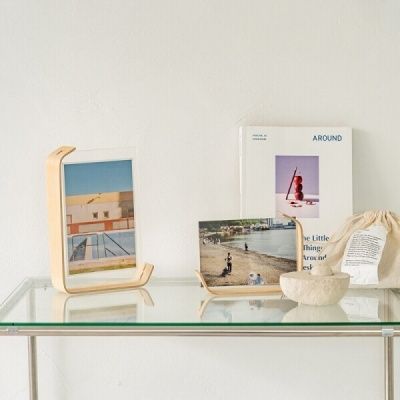 내추럴 우드받침 인테리어 액자 2size