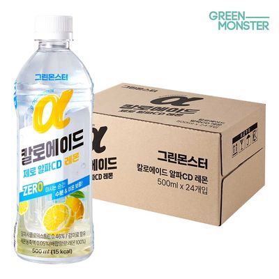[그린몬스터] 칼로에이드 제로 알파CD레몬맛500X24개