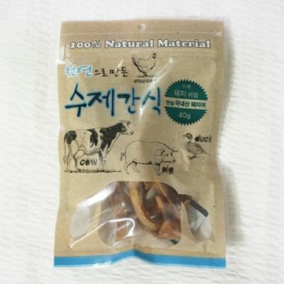천연수제간식 돼지 귀 껌 40g(WDBDAD6)