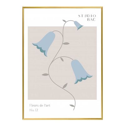 모던 슬림액자 Bluebells Studio Bac A3사이즈(WFLRWG9)