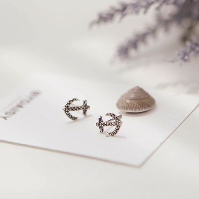 제이로렌 닻 마카사이트 실버 귀걸이 M01481r