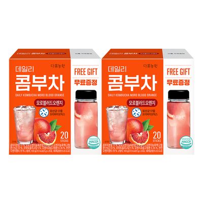 다농원 데일리 콤부차 블러드 오렌지 40T (보틀 포함)