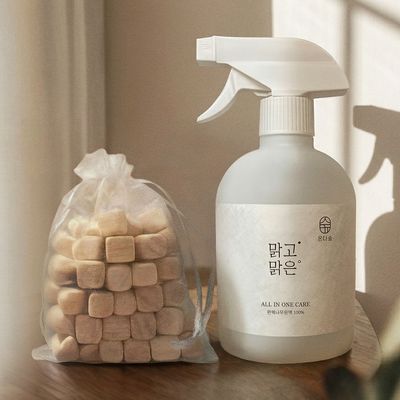 온다숲 냄새제거 섬유 탈취제 500ml+편백큐브50g