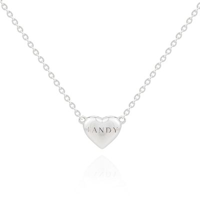 탠디 실버925 볼륨 하트 펜던트 목걸이 TDN603