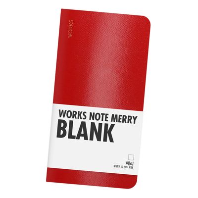 웍스 무선노트 2권팩-메리 블랭크 포켓 10 레드