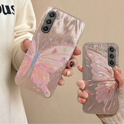 갤럭시S24 S23 S22 예쁜 나비 홀로그램 글리터 케이스