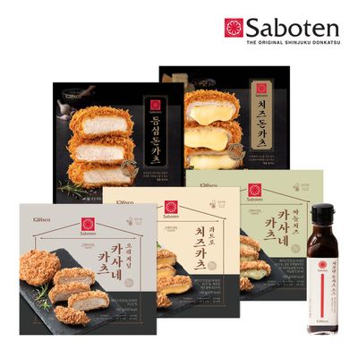 사보텐 돈카츠 5종 6봉 골라담기+돈카츠소스(220g)
