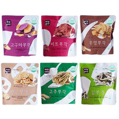 바삭바삭 부각(고추+우엉+고구마+비트+김+연근)x각30g