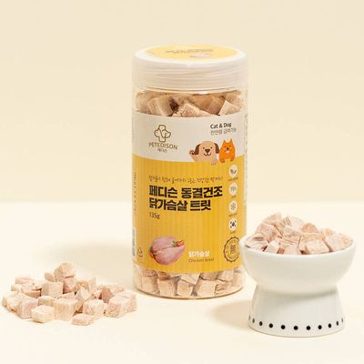 동결건조 강아지 고양이 간식 닭가슴살 트릿 135g 1개