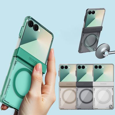 갤럭시z플립7 닐킨 반투명 맥세이프 힌지 보호 케이스