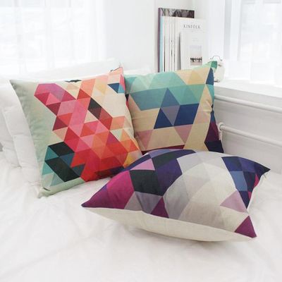 러프 소파 쿠션커버 45x45 레인보우스칸디 A 2P