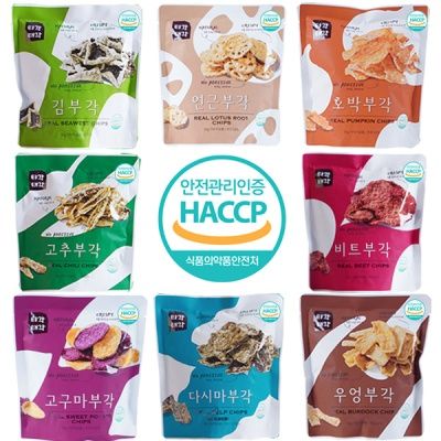 부각(김+연근+다시마+호박+고추+우엉+고구마+비트)