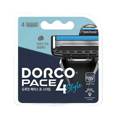 DORCO PACE4 스타일 전용 면도기날 4중 4개입