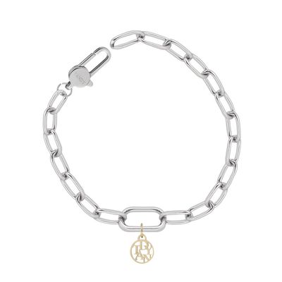 탠디 여성용 엠블럼 링크체인 팔찌 TDB503S 콤비