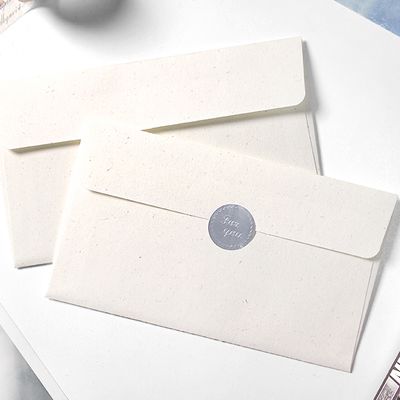 한지 텍스처 편지용돈봉투 20장(포유실버원형스티커)