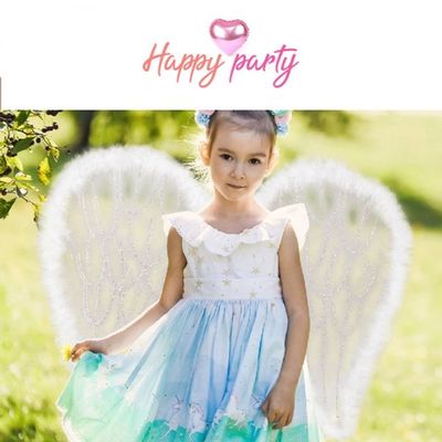 해피파티 할로윈 망사 날개 (화이트)(WF6684D)