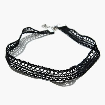 제이로렌 N0736 블랙 레이스 페브릭 초커