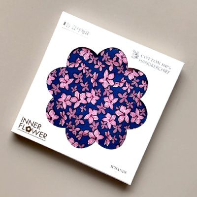 제이씨핸즈 이너플라워손수건 03_Flower of Navy