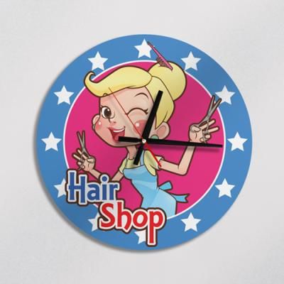 ip578-컬러헤어숍_인테리어벽시계