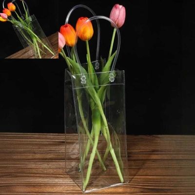 30cm 투명 젤리 쇼핑 백 선물 PVC 가방 와인 칠링 구디 투명가방 PVC재질 와인보냉 포장용(WFPIF2J)