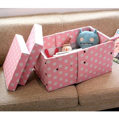 도트 매직 부직포 정리함 2P 세트