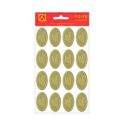 세모네모 1000 청첩장 견출지 10-810 4매 해피 33X18