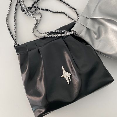 유니크 체인 레더 숄더백 토트백 bg-72 쿠디