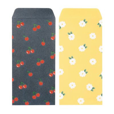 아트박스 노란꽃&네이비체리 세트 봉투