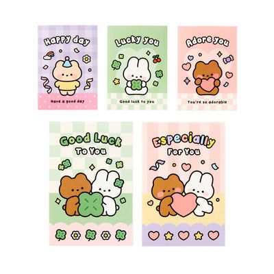 아트박스 곰돌토끼 포장용 스티커팩