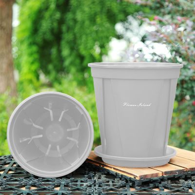 슬릿화분 플라스틱 화이트 분갈이 원형 화분 H256-O