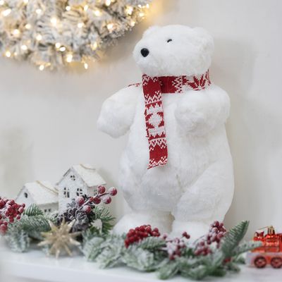 크리스마스 북극곰 인형 대형 장식 부드러운 20x36cm