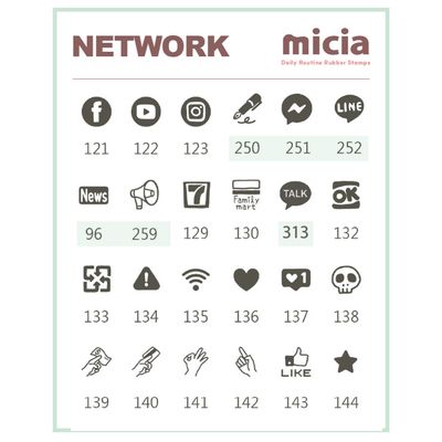 미시아 MICIA 다꾸 스탬프 (SNS,소셜미디어) 24종