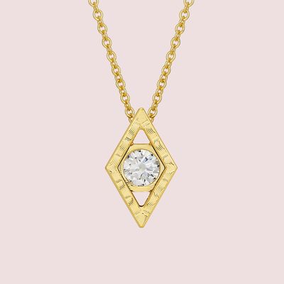 모이사나이트목걸이 다이야1캐럿 925 DS2502(마름모)