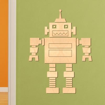 어린이집환경구성꾸미기 우드스티커 로봇친구 반제품