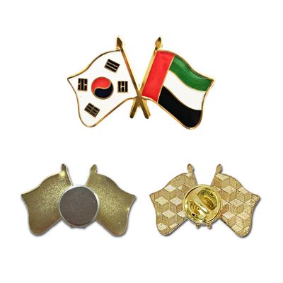 한국-아랍에미리트 국기 교차 뱃지