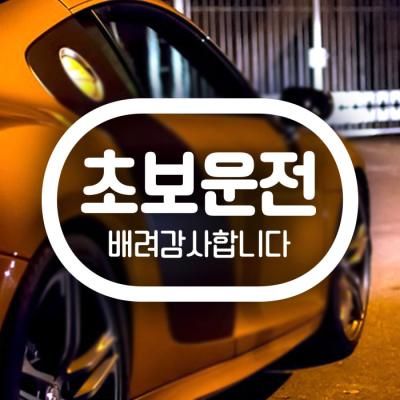 18D65 심플캡슐문구가로배려초보운전02 화이트