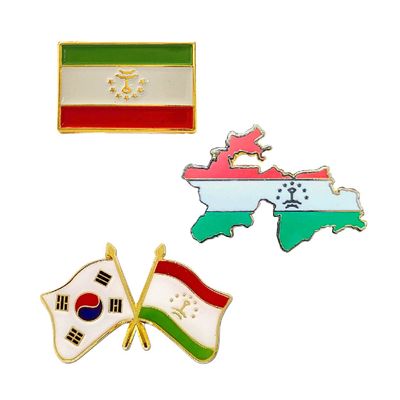 타지키스탄 국기 뱃지 컬렉션