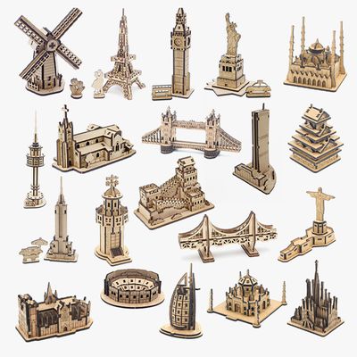 모또퍼즐 나무 세계 랜드마크 만들기 3D입체퍼즐