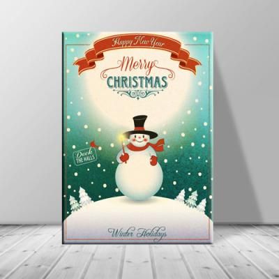 크리스마스 캔버스아트 화이트 눈사람 ch-118 (4호)