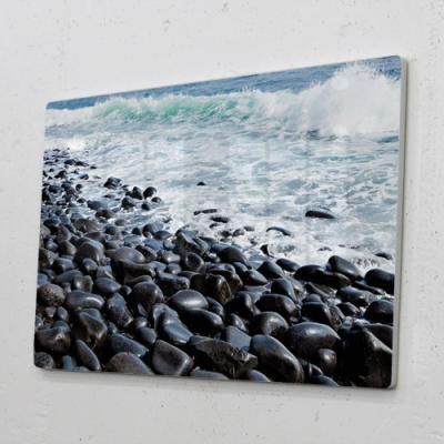 pi079-폼아크릴액자58CmX38Cm_파도치는몽돌해변