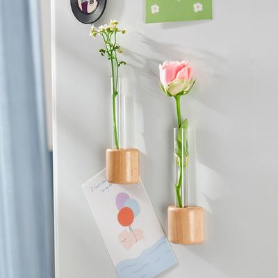 냉장고 자석 꽃 원예 식물 수경재배 미니 꽃병