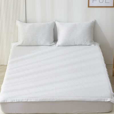 샤르르 쿨링앤슬립 냉감 3중직 밴딩 침대패드 EK